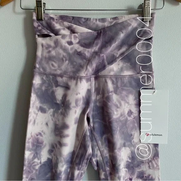 NWT Lululemon Align Criss Cross 25" Diamond Dye Pink Bliss Graphite Purp… - Picture 3 of 10